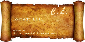 Conradt Lili névjegykártya