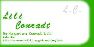 lili conradt business card